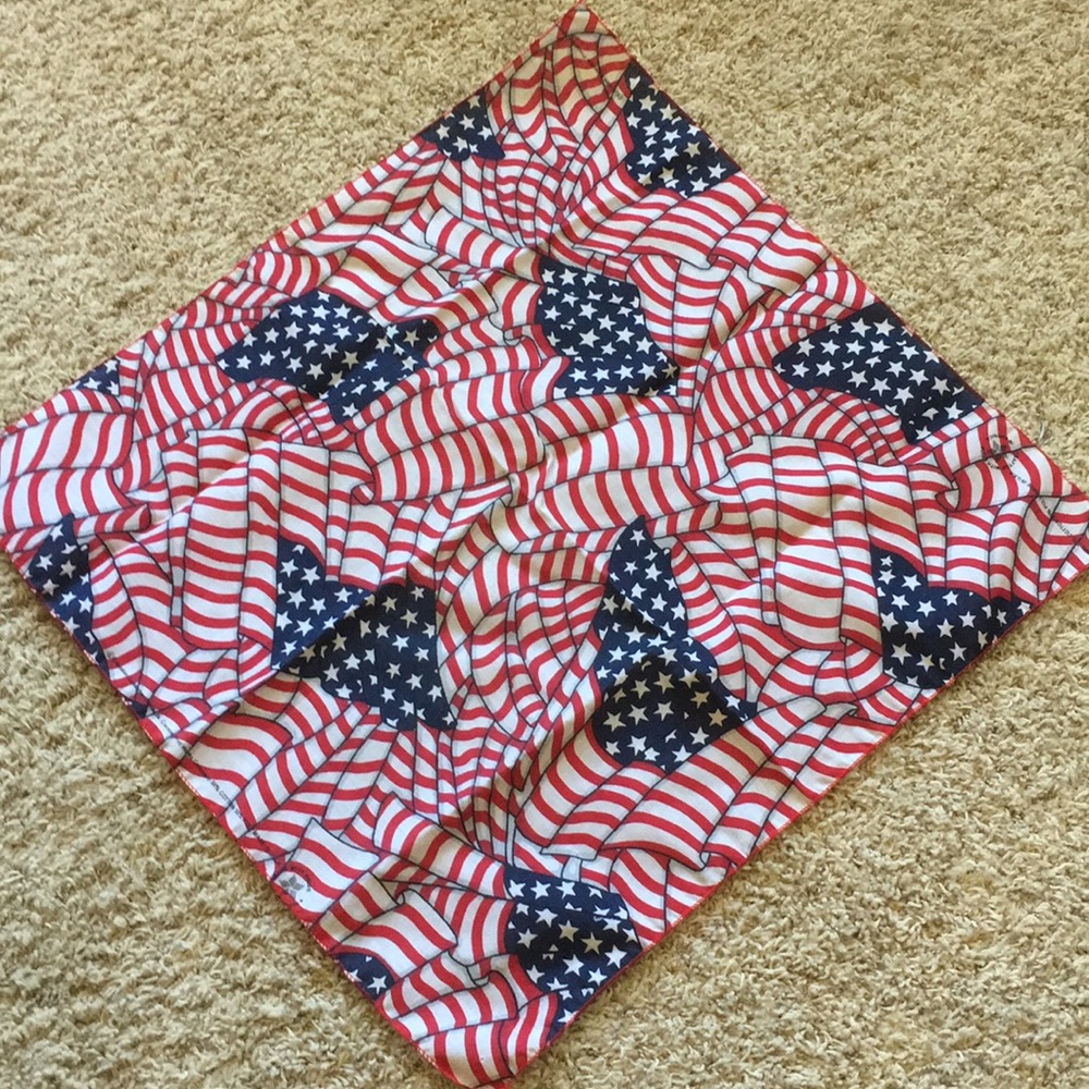 US flag square bandana